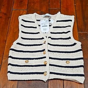 Zara striped knit top